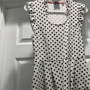 Polka Dot Ruffle Sleeve Dress